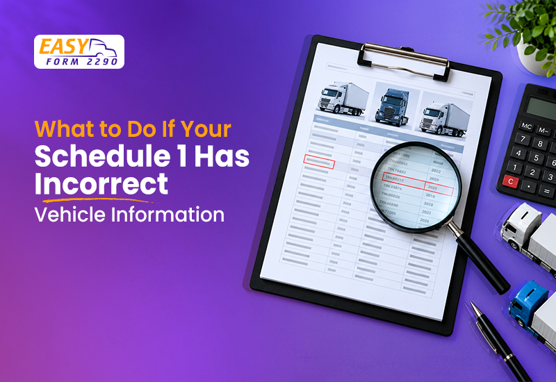 What to Do If Your Schedule 1 Has Incorrect Vehicle Information